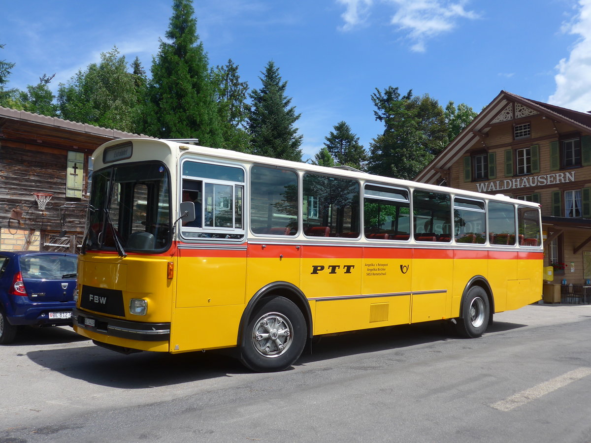 (207'485) - Birchler, Remetschwil - AG 54'039 - FBW/Tscher (ex Gerber, Winkel; ex Eggenberger, Mriken; ex Tanner, Bubendorf; ex P 24'803) am 7. Juli 2019 in Waldhusern, Kurhaus