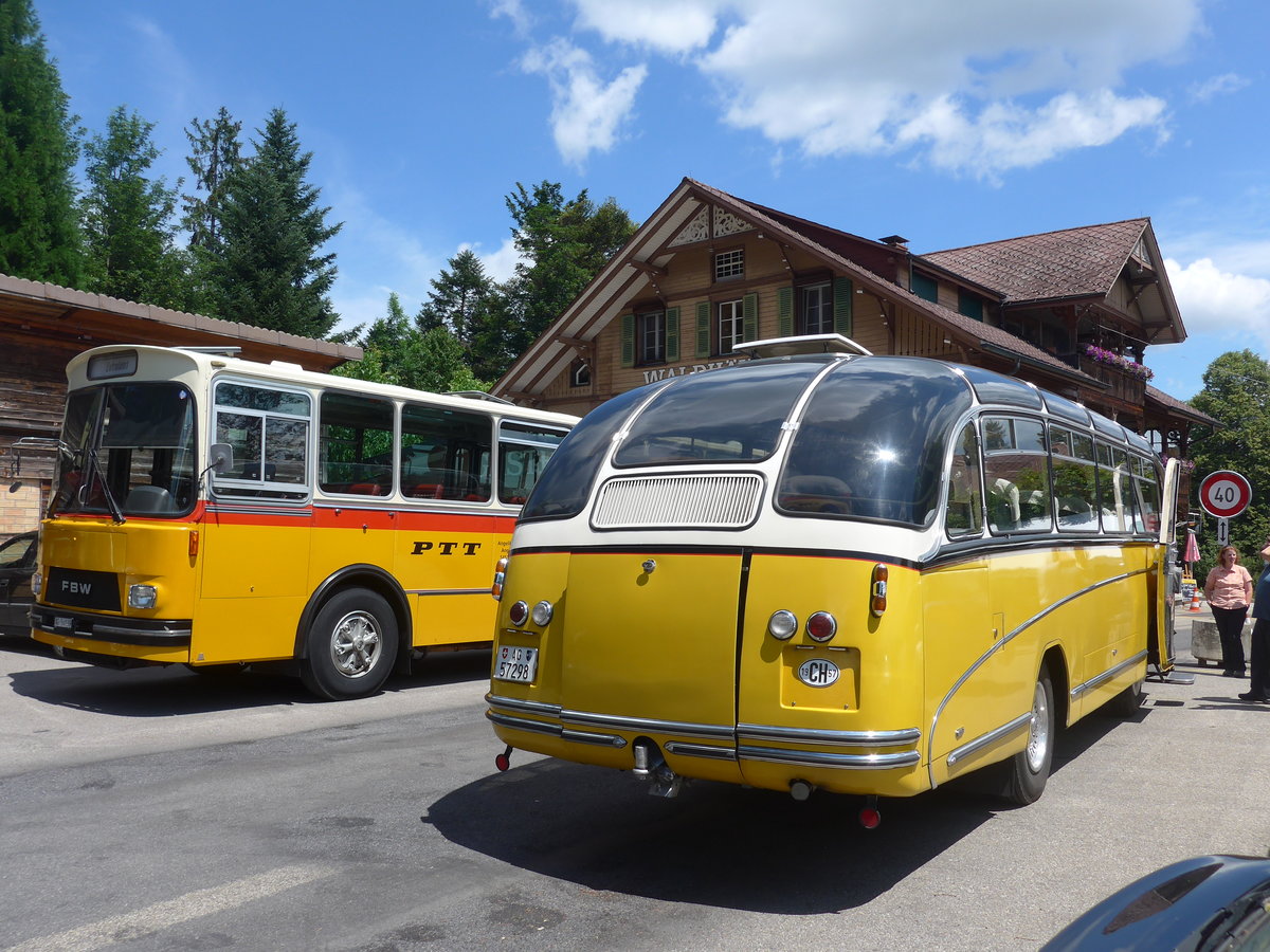 (207'491) - Zimmerli J., Oftringen - AG 57'298 - Berna/Tscher (ex Stutz, Oberlunkhofen; ex Leu, Schongau; ex Wicki, Bremgarten; ex P 22'054; ex P 20'704) am 7. Juli 2019 in Waldhusern, Kurhaus