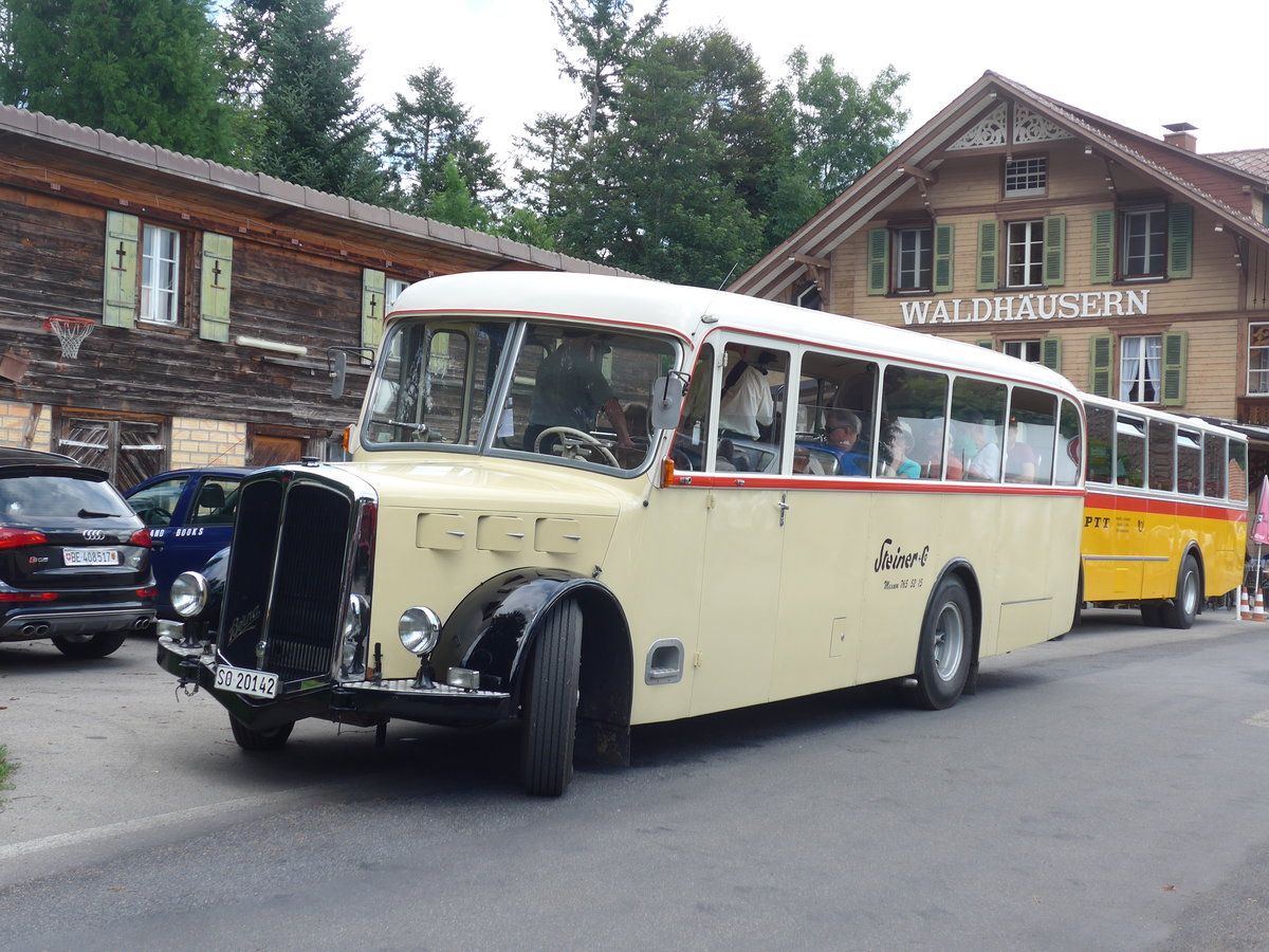 (207'510) - Steiner, Messen - SO 20'142 - Berna/Hess (ex Brtschi, Biberen) am 7. Juli 2019 in Waldhusern, Kurhaus