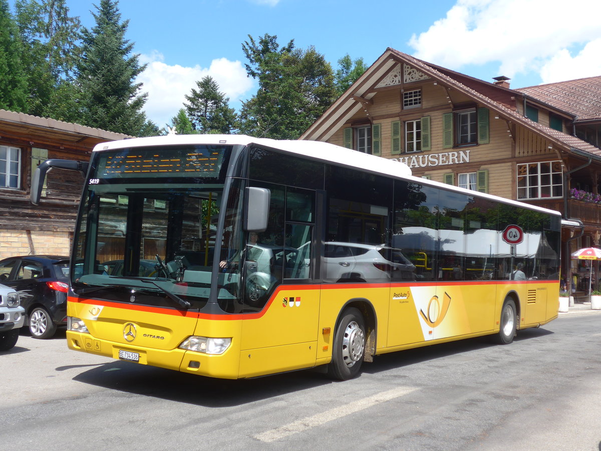 (207'522) - PostAuto Bern - Nr. 536/BE 734'536 - Mercedes am 7. Juli 2019 in Waldhusern, Kurhaus