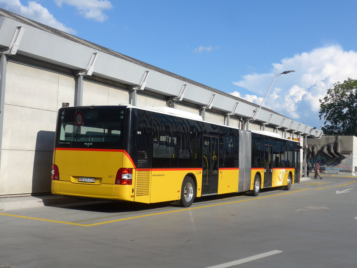 (207'556) - PostAuto Bern - Nr. 667/BE 615'372 - MAN am 7. Juli 2019 in Bern, Postautostation