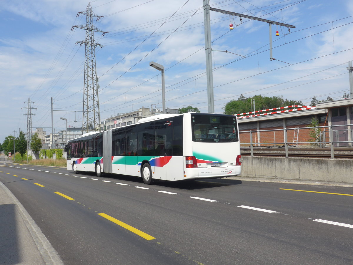 (207'589) - ARAG Ruswil - Nr. 42/LU 247'179 - MAN (ex ASm Langenthal Nr. 42) am 8. Juli 2019 beim Bahnhof Zollikofen