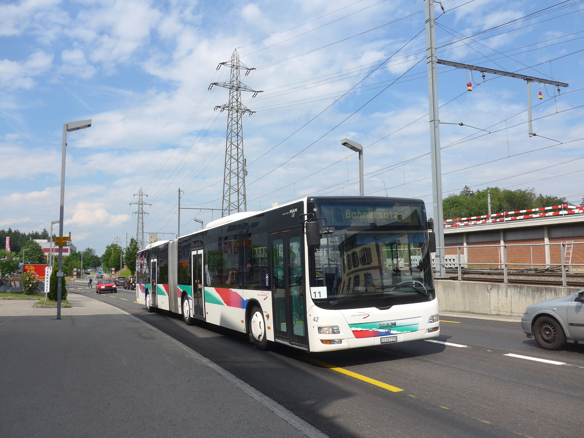 (207'605) - ARAG Ruswil - Nr. 42/LU 247'179 - MAN (ex ASm Langenthal Nr. 42) am 8. Juli 2019 beim Bahnhof Zollikofen