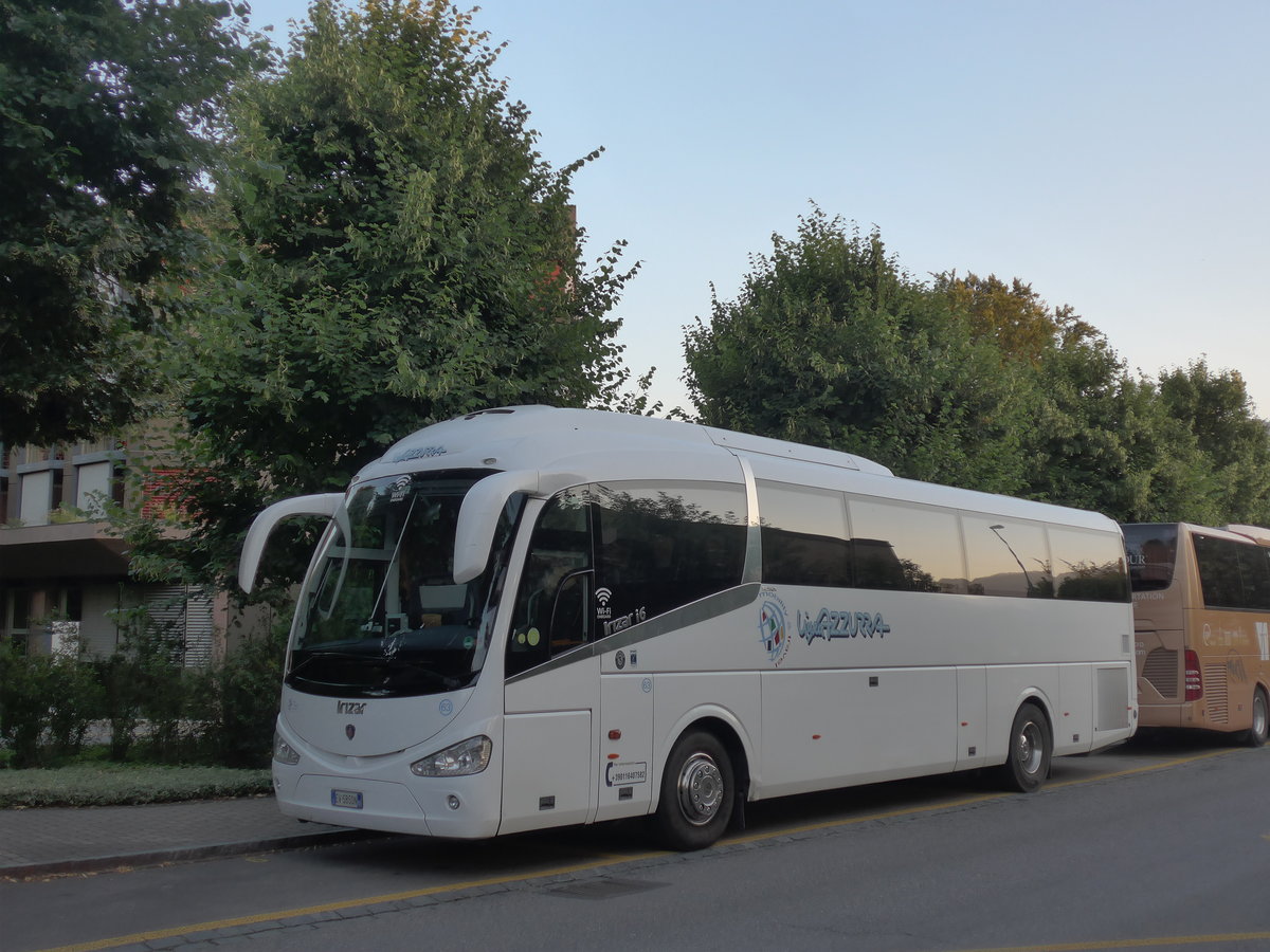 (207'982) - Aus Italien: Azzurra, Torino - Nr. 63/EV-585 DN - Scania/Irizar am 19. Juli 2019 in Thun, Hotel Seepark