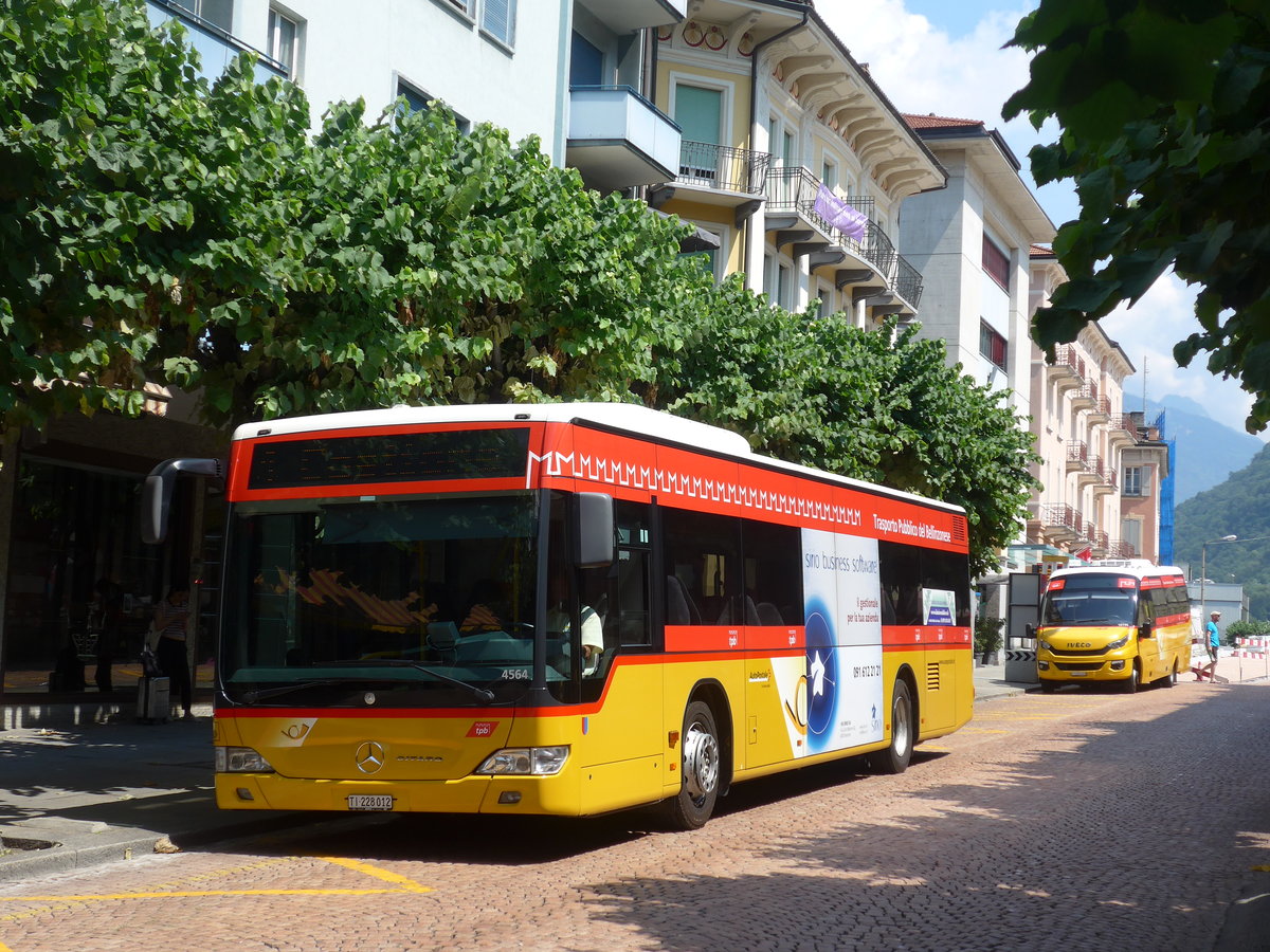 (208'036) - AutoPostale Ticino - TI 228'012 - Mercedes am 21. Juli 2019 beim Bahnhof Bellinzona