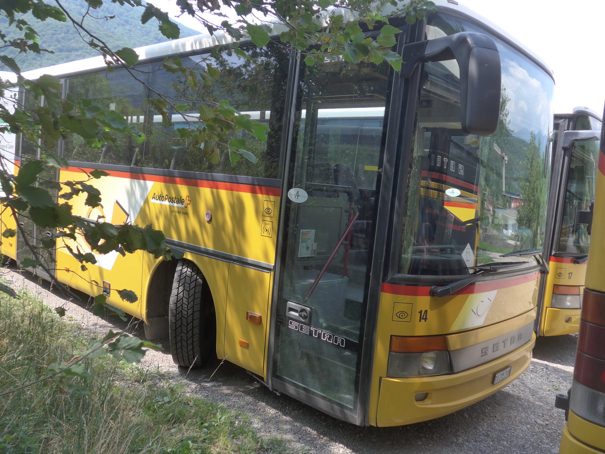 (208'067) - ATV, Rivera - Nr. 14/TI 215'310 - Setra (ex AutoPostale Ticino; ex Marchetti, Airolo) am 21. Juli 2019 in Rivera, Garage