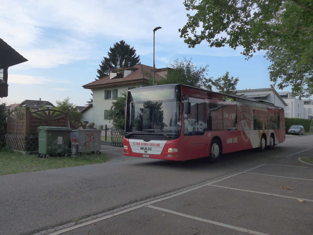 (208'140) - STI Thun - Nr. 149/BE 801'149 - MAN am 24. Juli 2019 in Thun-Lerchenfeld, Feuerwerkerstrasse