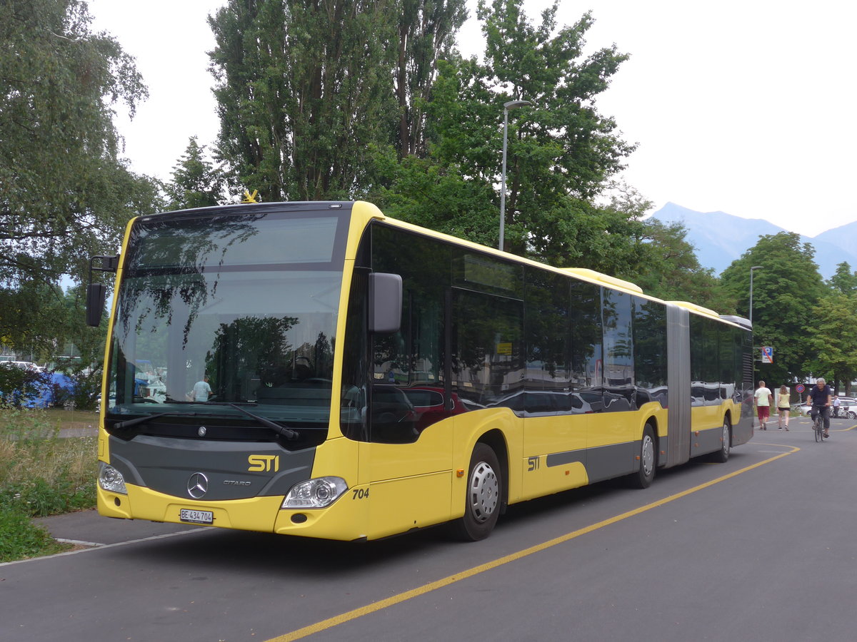 (208'151) - STI Thun - Nr. 704/BE 434'704 - Mercedes am 25. Juli 2019 in Thun, Lachen