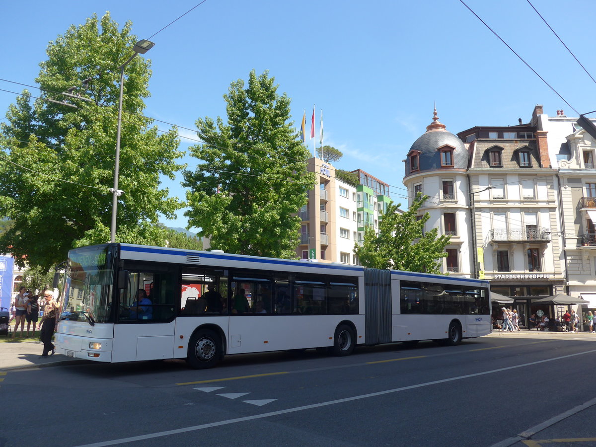 (208'465) - VMCV Clarens - Nr. 904/VD 463'528 - MAN (ex transN, La Chaux-de-Fonds Nr. 241; ex TN Neuchtel Nr. 241) am 4. August 2019 beim Bahnhof Vevey