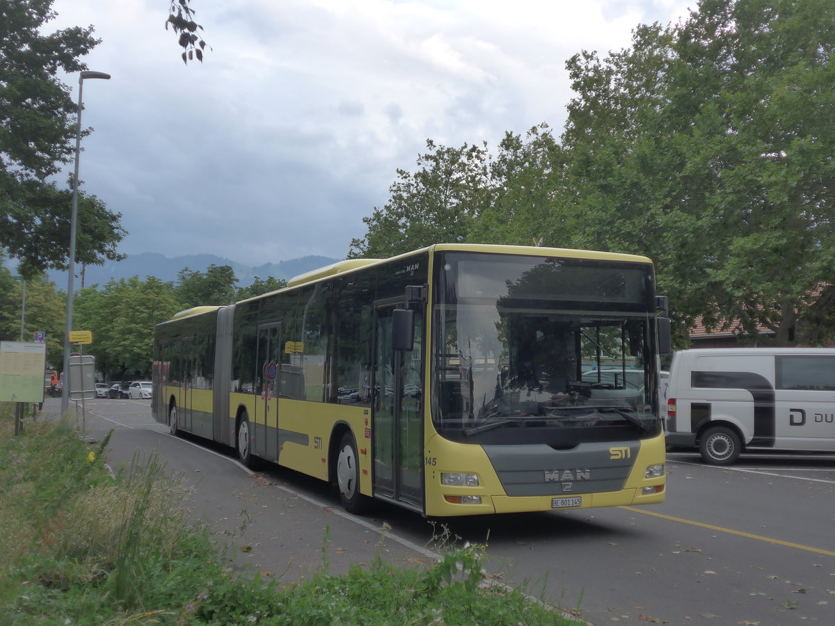 (208'567) - STI Thun - Nr. 145/BE 801'145 - MAN am 7. August 2019 in Thun, Lachen