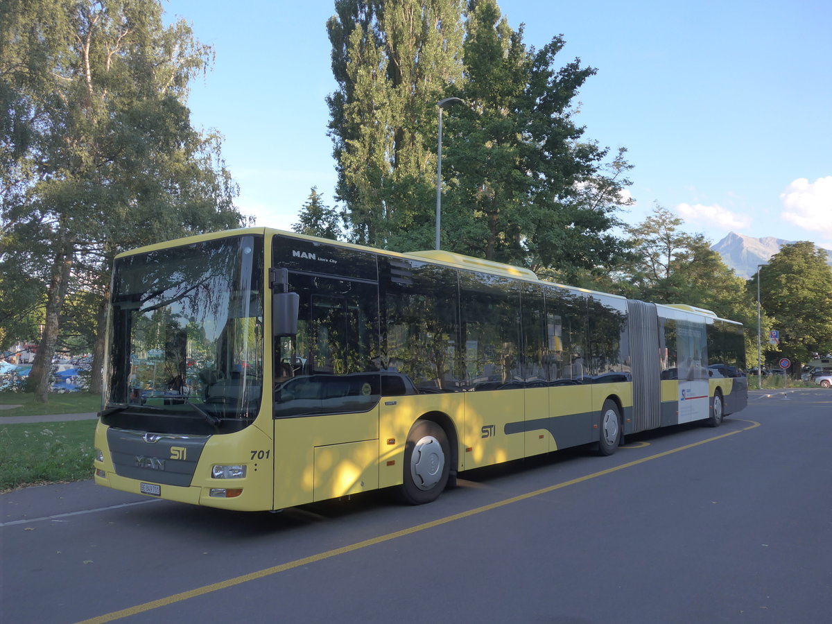 (208'574) - STI Thun - Nr. 701/BE 849'701 - MAN am 8. August 2019 in Thun, Lachen