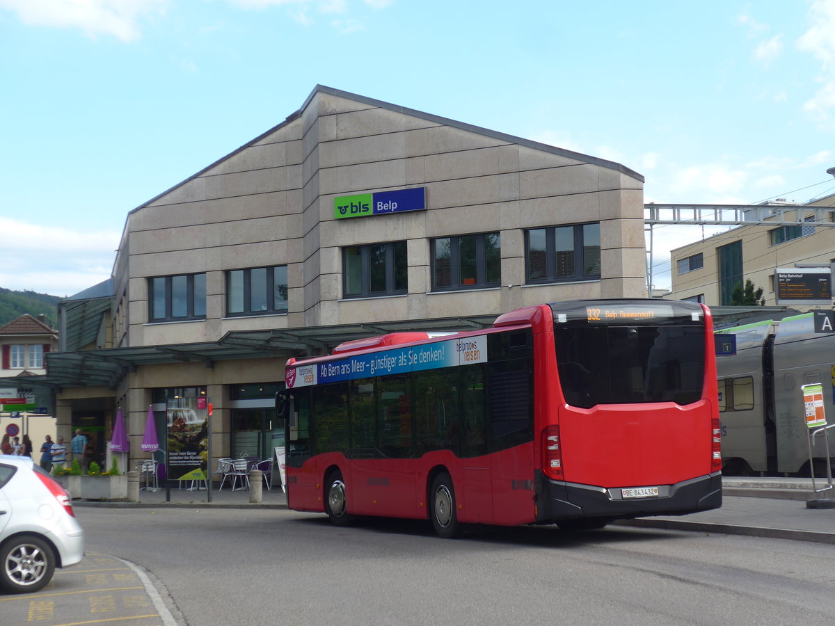 (208'586) - Bernmobil, Bern - Nr. 432/BE 843'432 - Mercedes am 10. August 2019 beim Bahnhof Belp