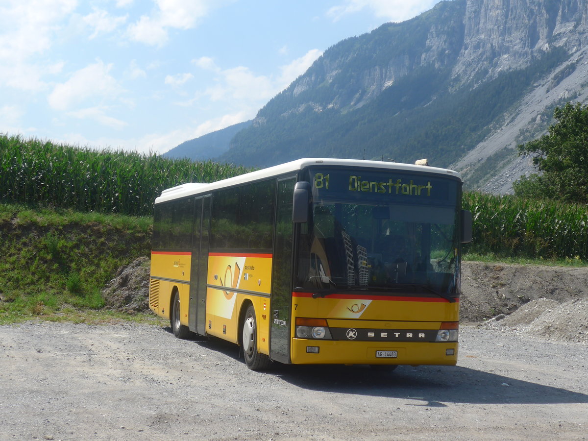 (208'689) - Tschannen, Zofingen - Nr. 7/AG 14'483 - Setra am 11. August 2019 in Chur, Hans Fischer (Einsatz PostAuto)