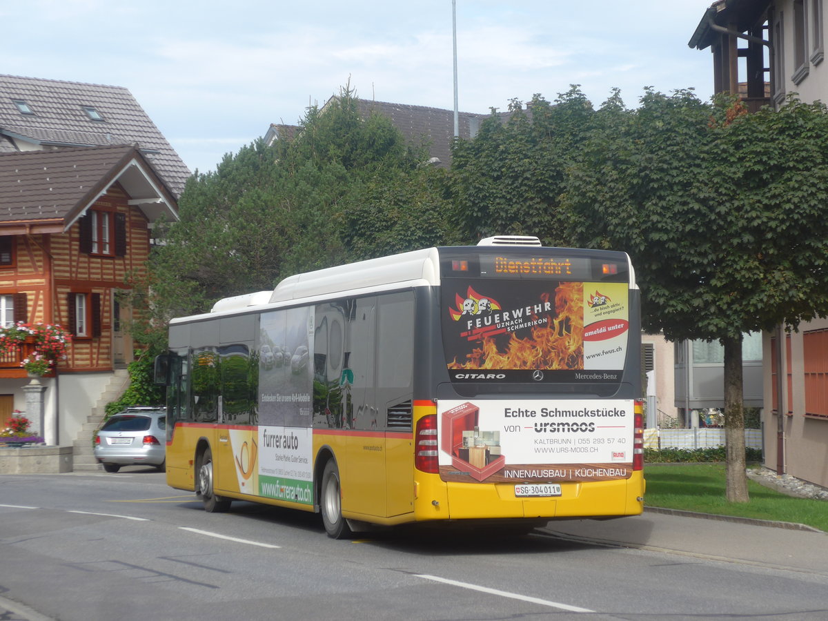 (208'772) - PostAuto Ostschweiz - SG 304'011 - Mercedes (ex TG 158'012) am 17. August 2019 in Benken, Post