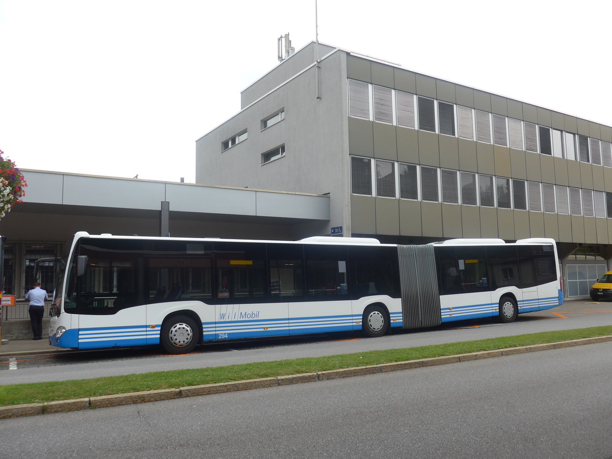 (208'921) - WilMobil, Wil - Nr. 294/SG 311'041 - Mercedes am 17. August 2019 beim Bahnhof Herisau