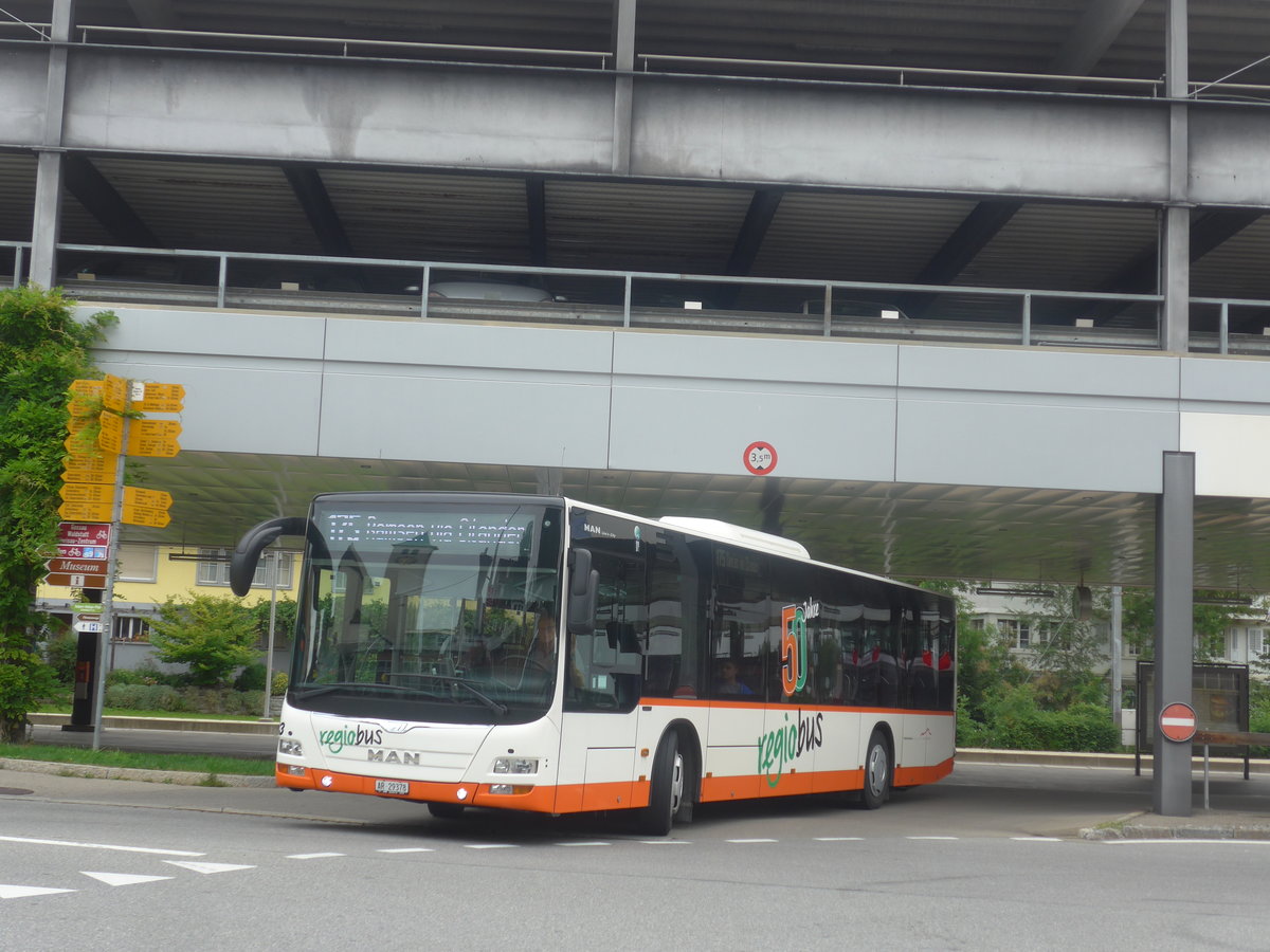 (208'928) - VBH Herisau - Nr. 13/AR 29'378 - MAN am 17. August 2019 beim Bahnhof Herisau