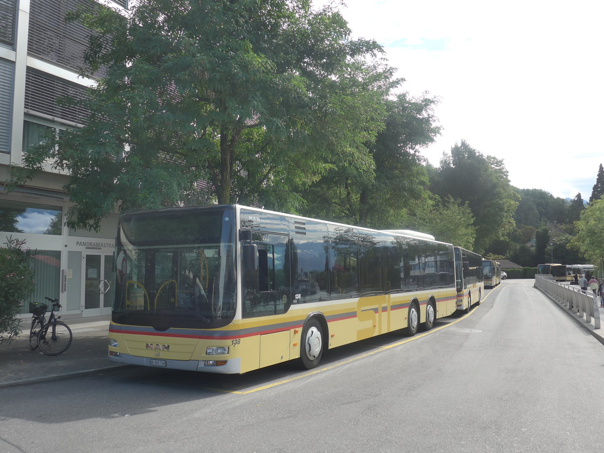 (209'046) - STI Thun - Nr. 138/BE 801'138 - MAN am 19. August 2019 bei der Schifflndte Thun