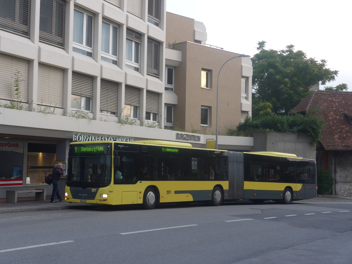 (209'054) - STI Thun - Nr. 140/BE 801'140 - MAN am 22. August 2019 in Thun, Berntor