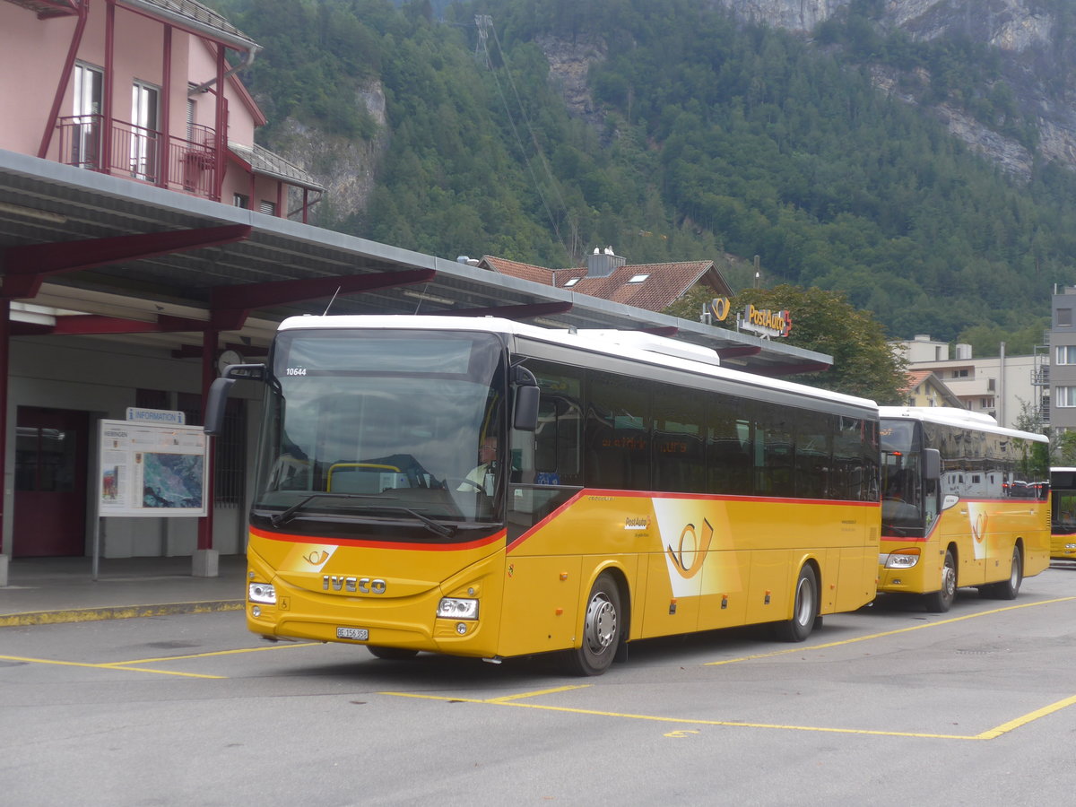 (209'187) - Flck, Brienz - Nr. 9/BE 156'358 - Iveco am 1. September 2019 in Meiringen, Postautostation