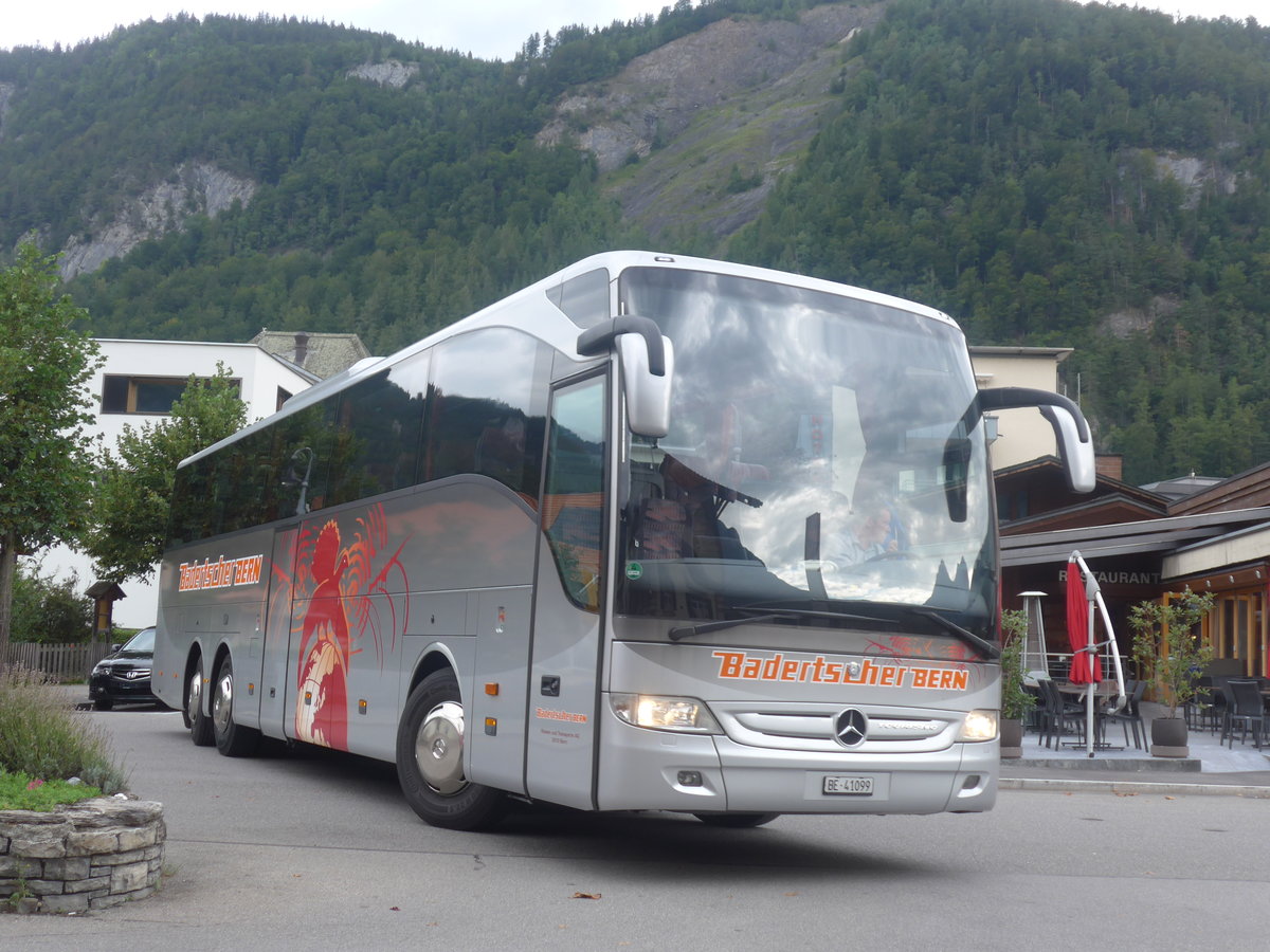 (209'192) - Badertscher, Bern - BE 41'099 - Mercedes am 1. September 2019 beim Bahnhof Meiringen