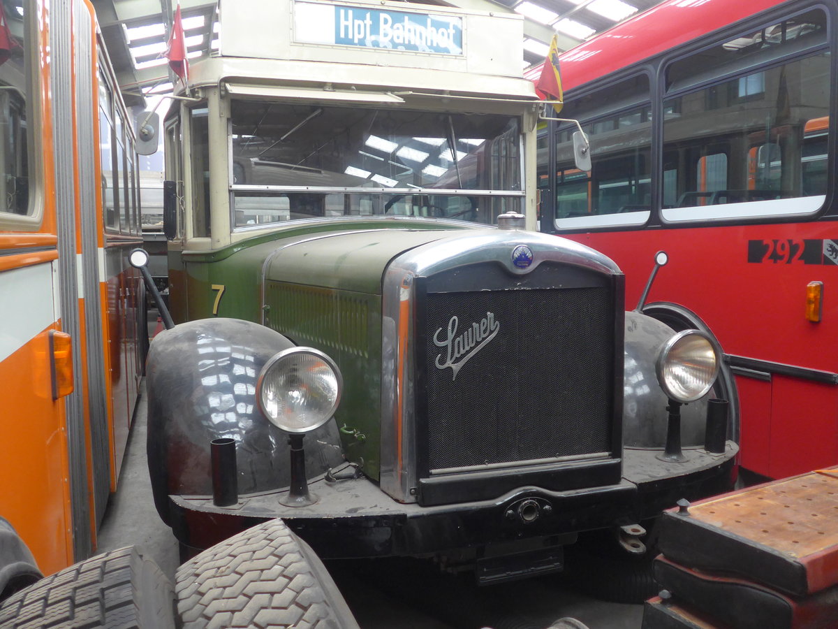 (209'274) - SVB Bern (Bernmobil historique) - Nr. 7 - Saurer/R&Streun am 1. September 2019 in Oberburg, Ziegelgut