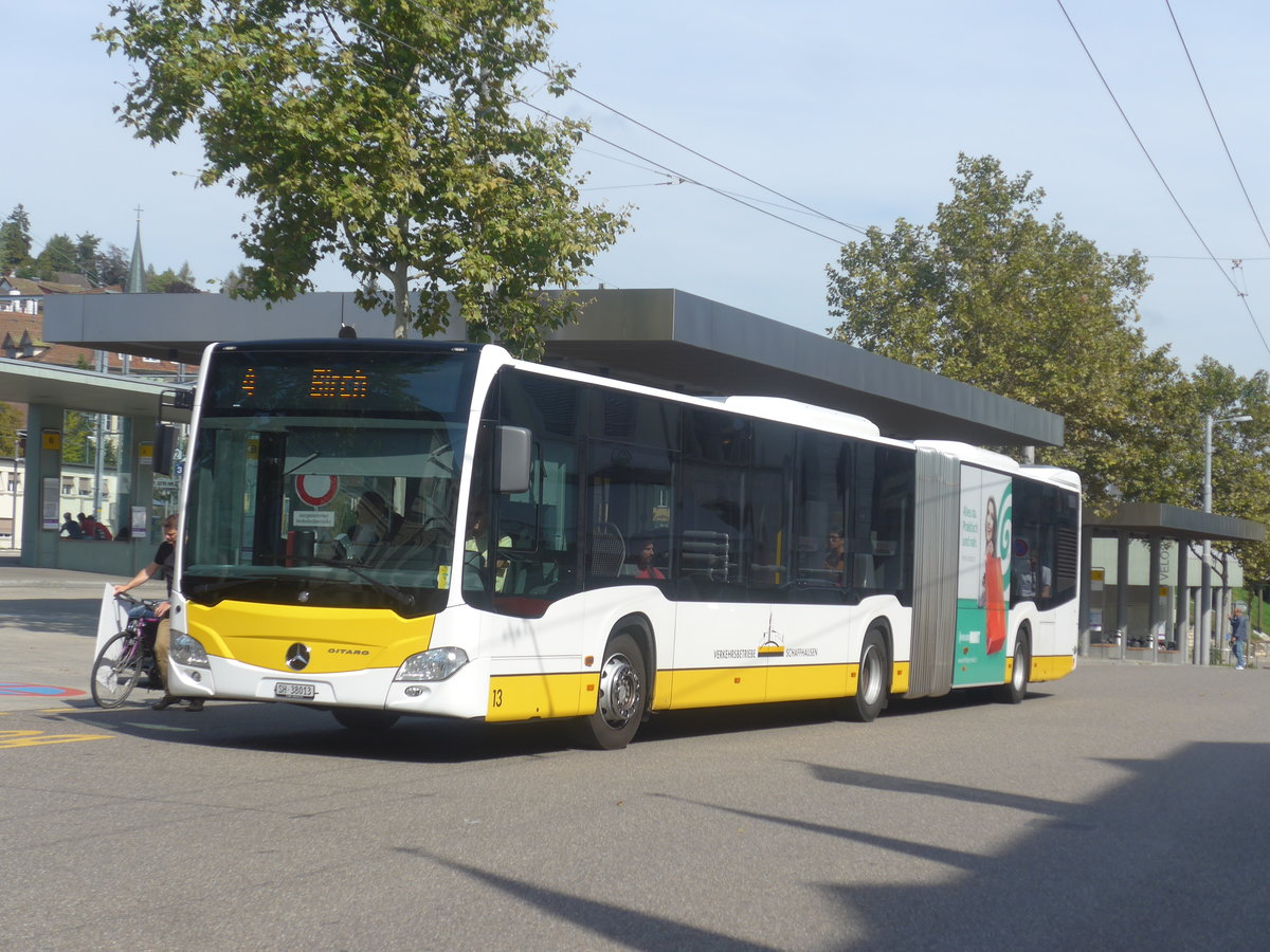 (209'605) - VBSH Schaffhausen - Nr. 13/SH 38'013 - Mercedes am 14. September 2019 beim Bahnhof Schaffhausen