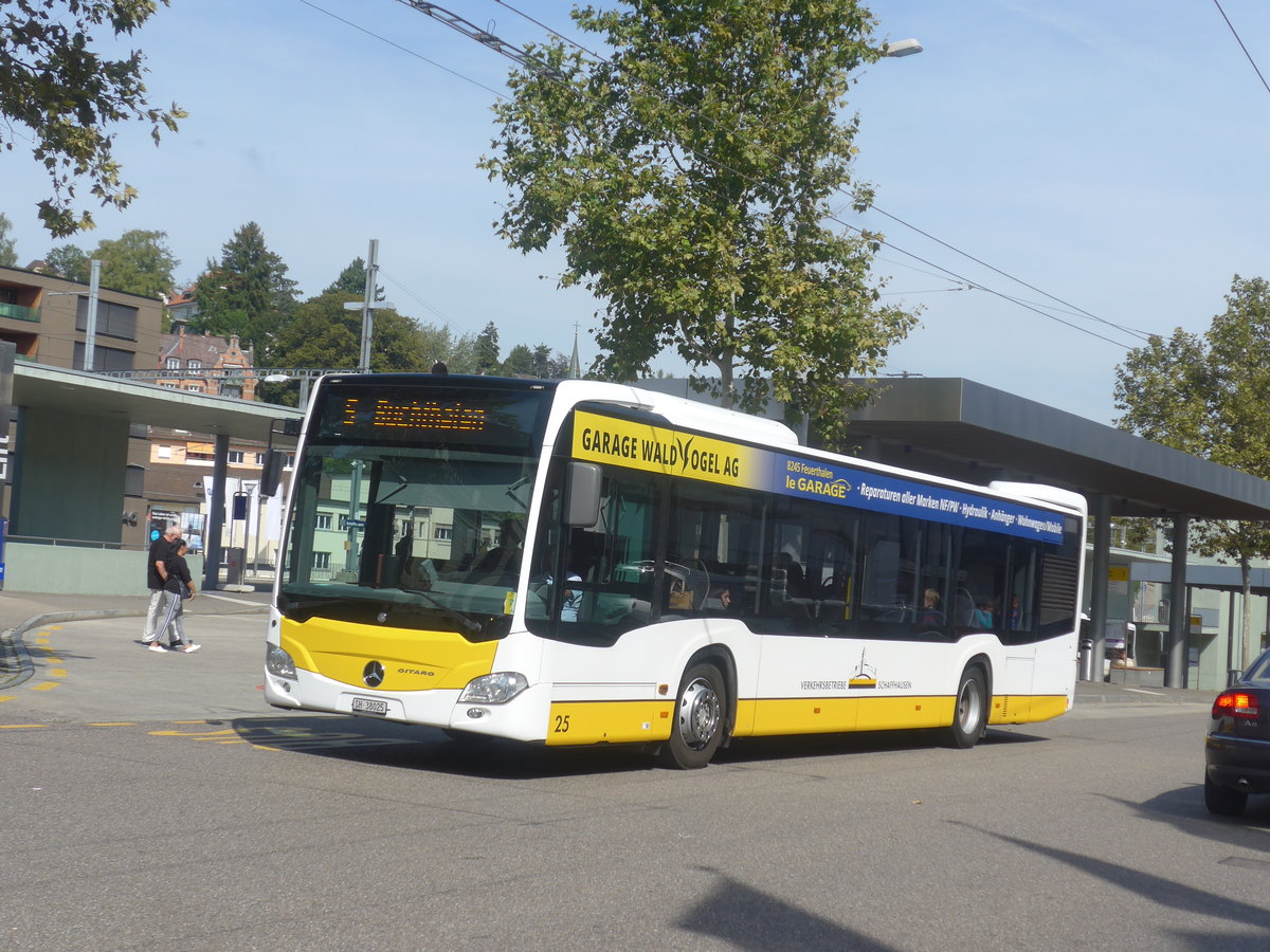 (209'610) - VBSH Schaffhausen - Nr. 25/SH 38'025 - Mercedes am 14. September 2019 beim Bahnhof Schaffhausen