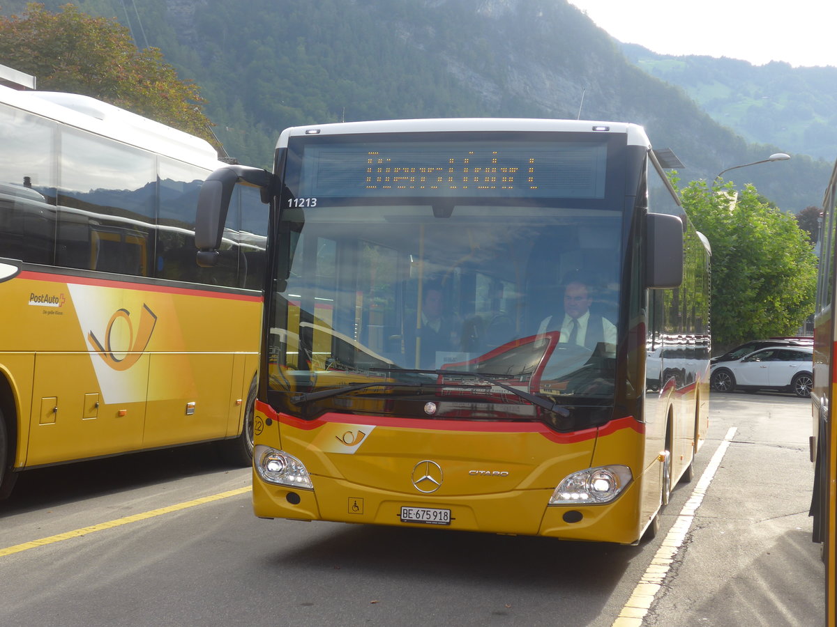 (209'741) - Flck, Brienz - Nr. 22/BE 675'918 - Mercedes am 22. September 2019 in Meiringen, Postautostation