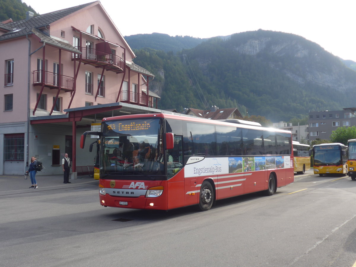 (209'746) - AFA Adelboden - Nr. 24/BE 26'701 - Setra am 22. September 2019 in Meiringen, Postautostation (Einsatz PostAuto fr Engstlenalp-Bus)