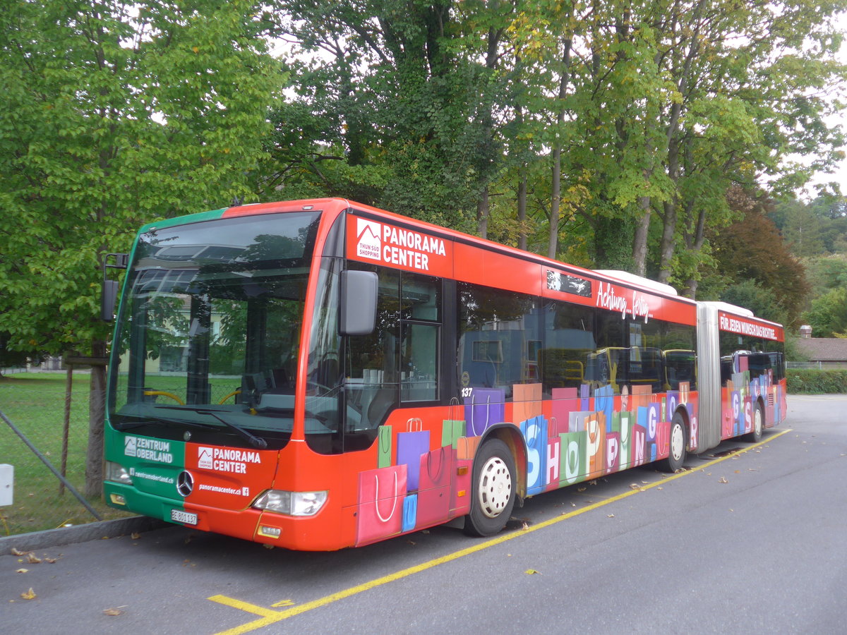 (209'879) - STI Thun - Nr. 137/BE 801'137 - Mercedes am 5. Oktober 2019 bei der Schifflndte Thun