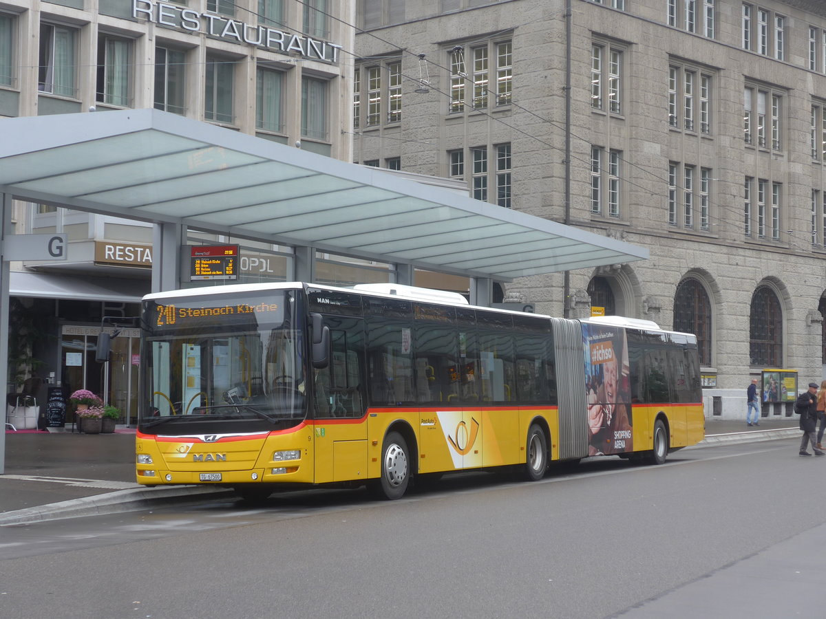 (209'939) - Eurobus, Arbon - Nr. 9/TG 67'500 - MAN am 6. Oktober 2019 beim Bahnhof St. Gallen