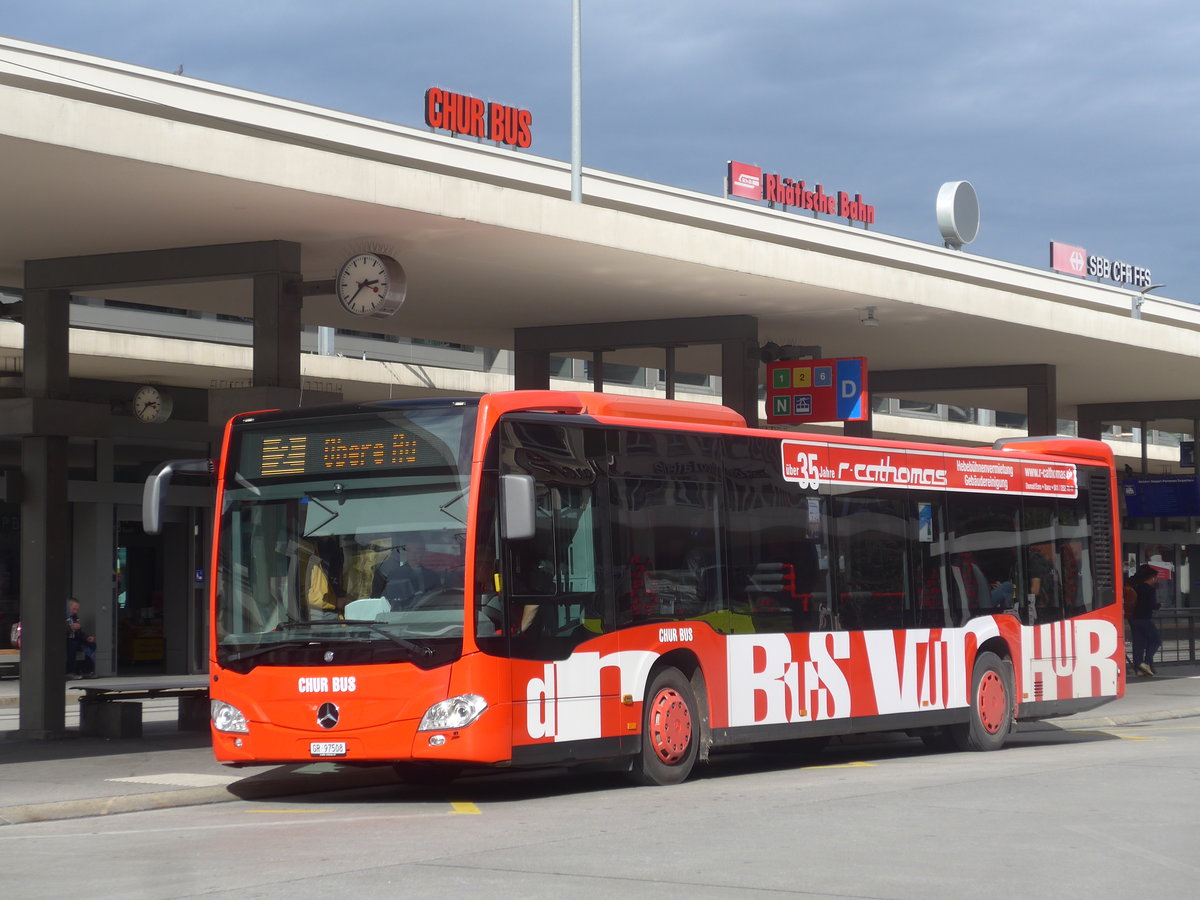 (210'039) - SBC Chur - Nr. 8/GR 97'508 - Mercedes am 6. Oktober 2019 beim Bahnhof Chur