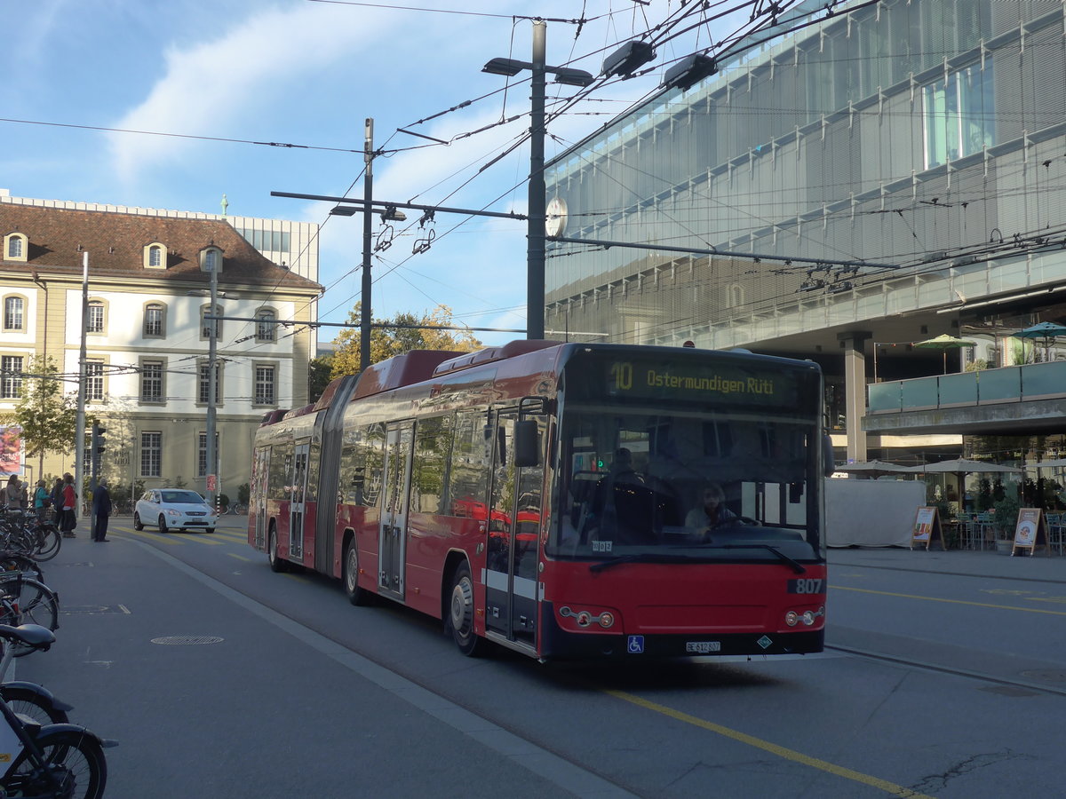 (210'072) - Bernmobil, Bern - Nr. 807/BE 612'807 - Volvo am 12. Oktober 2019 beim Bahnhof Bern