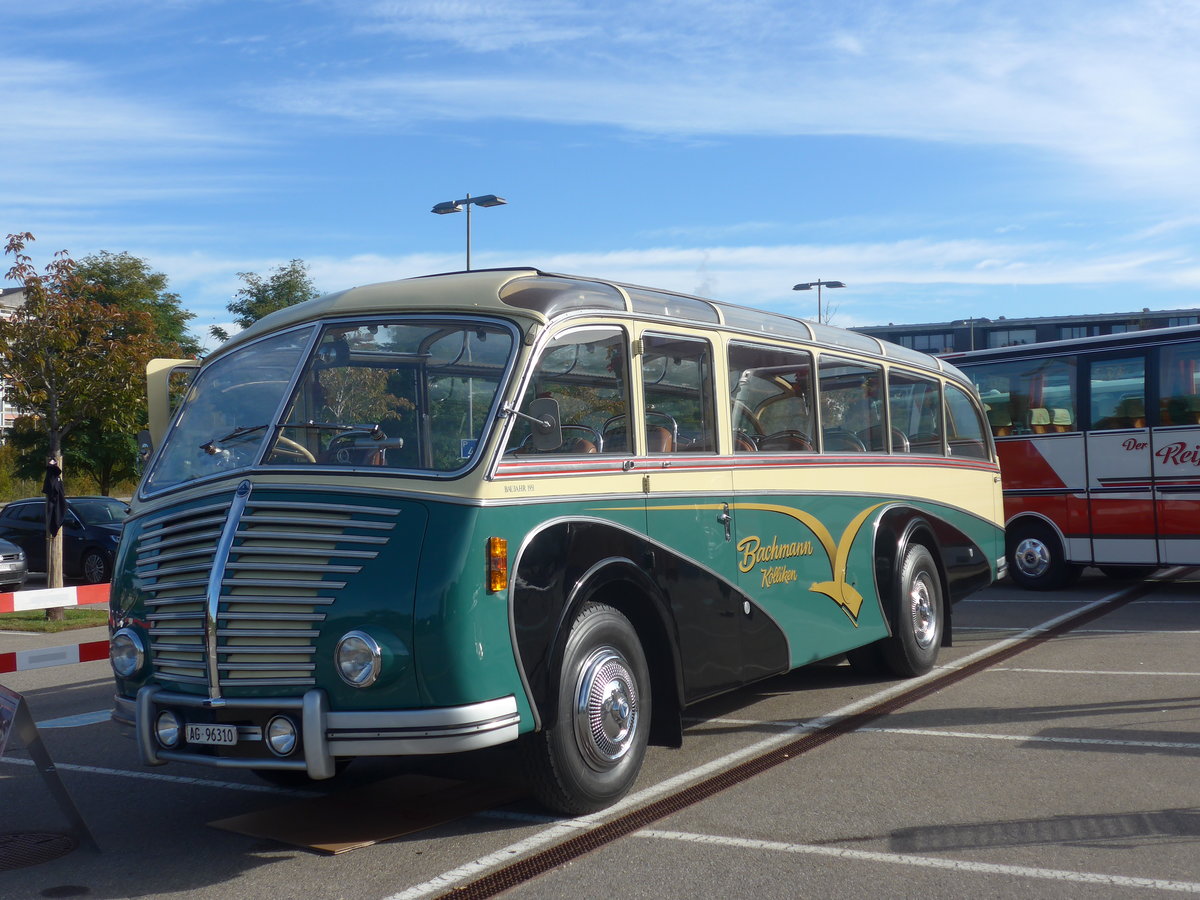 (210'110) - Bachmann, Klliken - AG 96'310 - Saurer/R&J (ex BSF Hochdorf; ex Wenger, Interlaken) am 12. Oktober 2019 in Bern, Westside