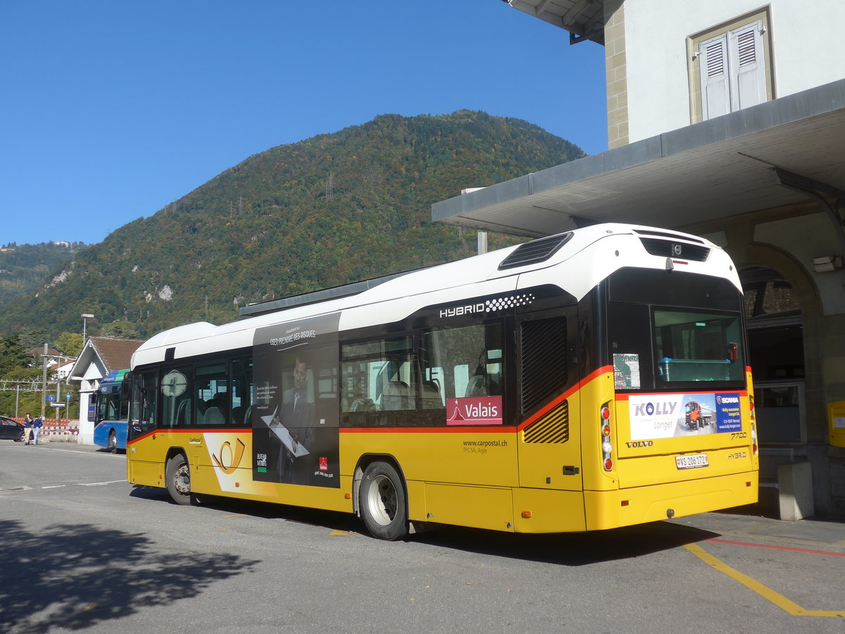 (210'339) - TPC Aigle - Nr. CP22/VS 206'172 - Volvo am 14. Oktober 2019 beim Bahnhof Villeneuve