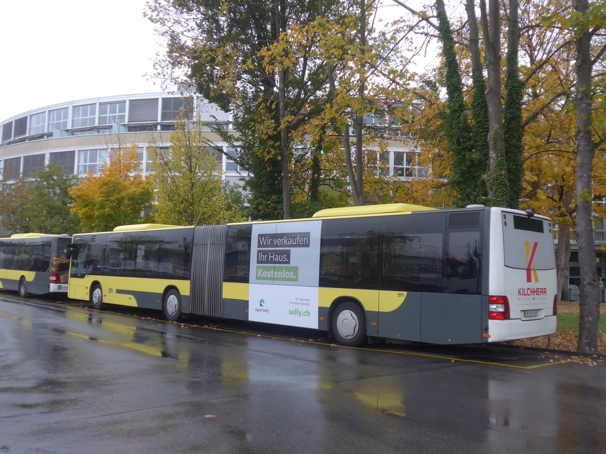 (210'709) - STI Thun - Nr. 145/BE 801'145 - MAN am 28. Oktober 2019 bei der Schifflndte Thun