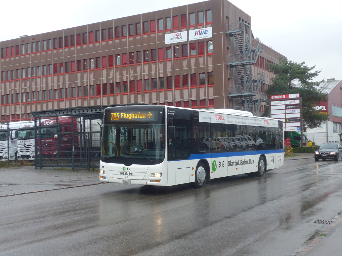 (210'831) - ATE Bus, Effretikon - Nr. 59/ZH 596'959 - MAN am 8. November 2019 in Bassersdorf, Grindel