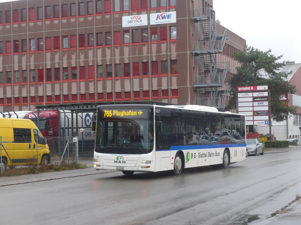 (210'838) - ATE Bus, Effretikon - Nr. 64/ZH 413'480 - MAN am 8. November 2019 in Bassersdorf, Grindel