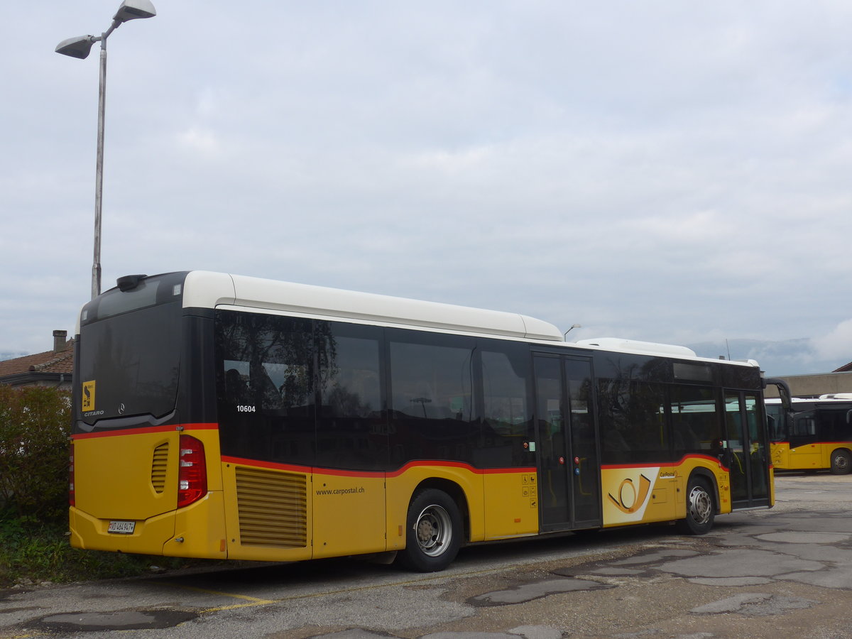 (210'885) - CarPostal Ouest - VD 464'947 - Mercedes am 9. November 2019 in Yverdon, Garage