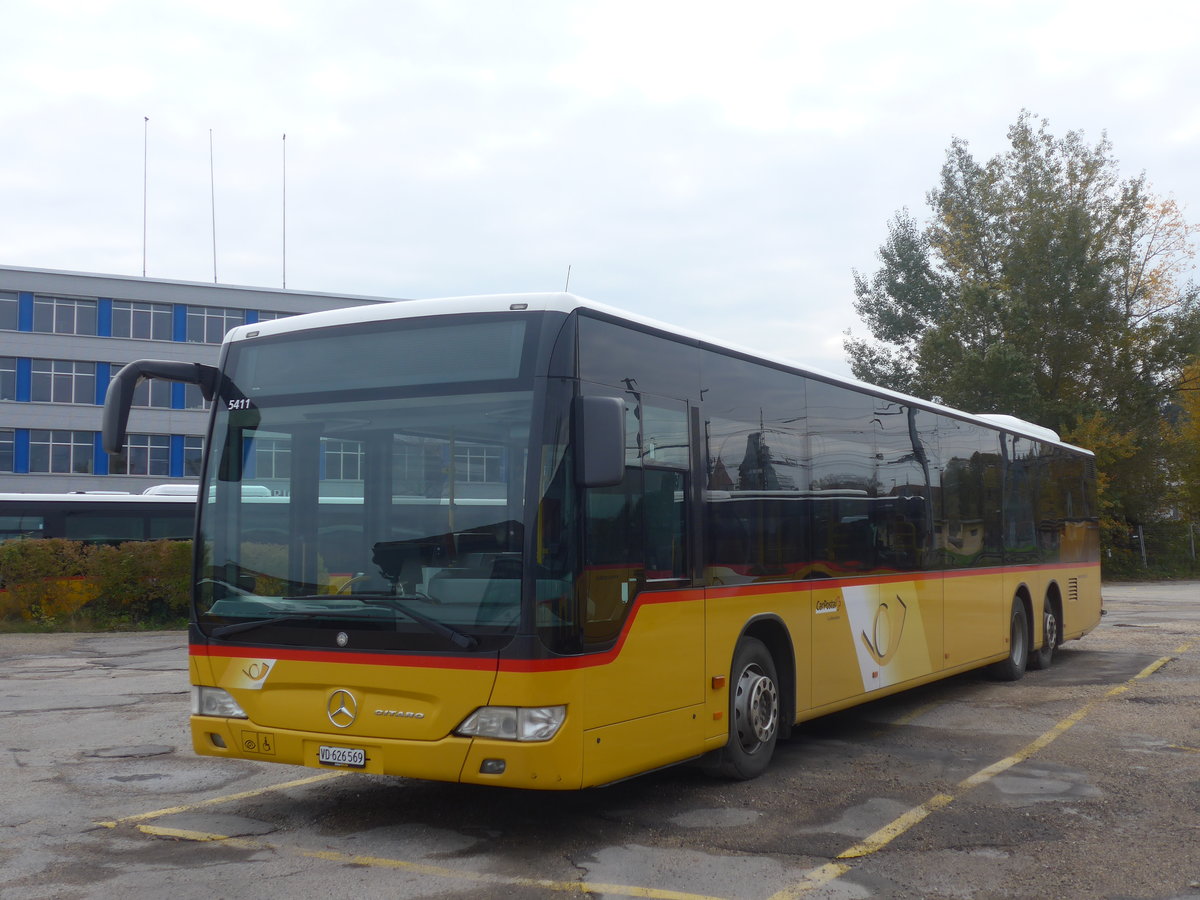 (210'898) - CarPostal Ouest - VD 626'569 - Mercedes (ex JU 6480; ex Nr. 71; ex Stucki, Porrentruy Nr. 10) am 9. November 2019 in Yverdon, Garage