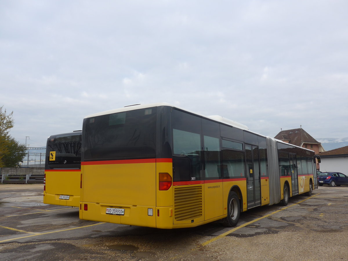 (210'906) - CarPostal Ouest - VD 359'910 - Mercedes (ex JU 7589; ex Nr. 72; ex Stucki, Porrentruy Nr. 12) am 9. November 2019 in Yverdon, Garage