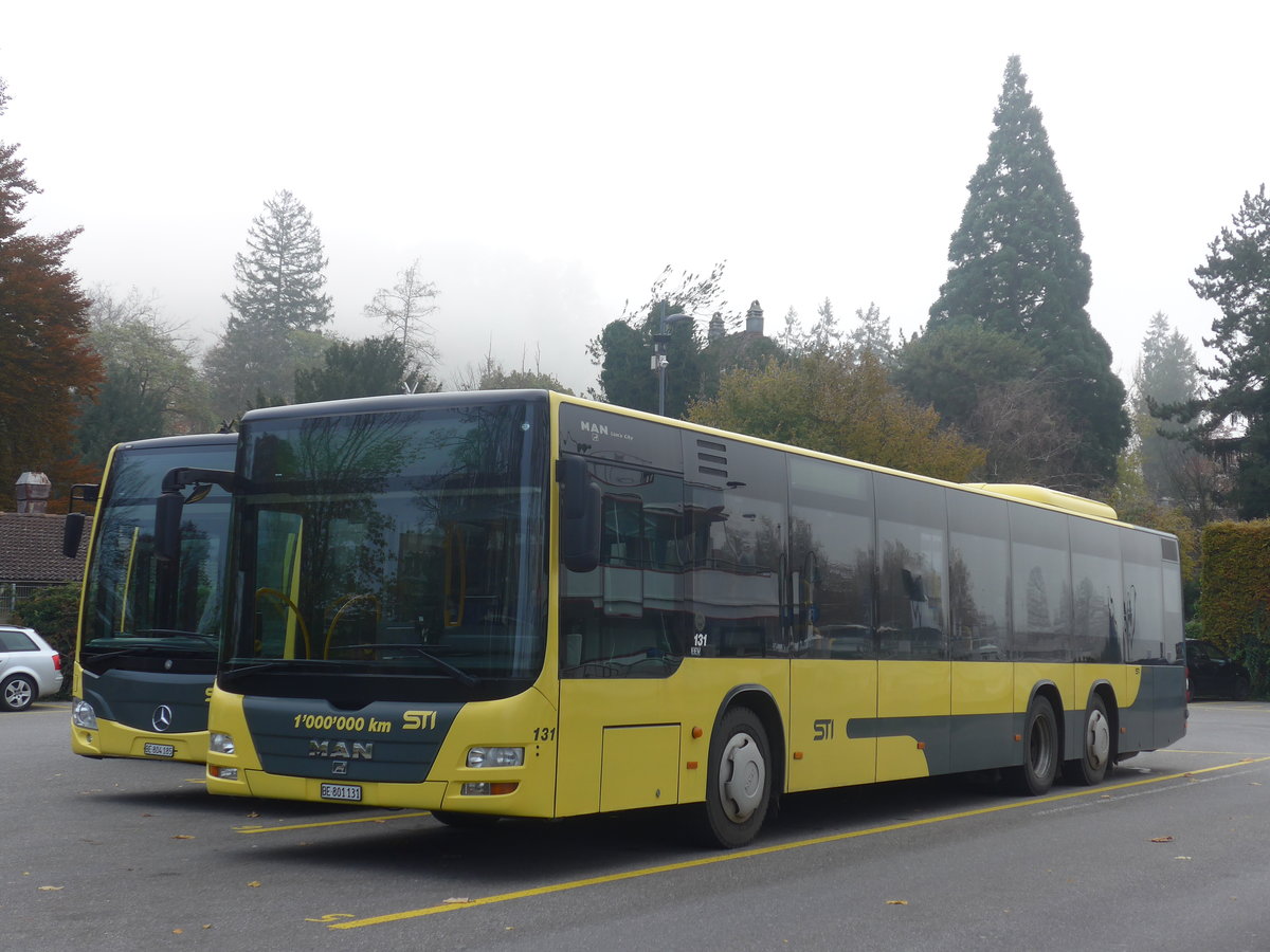 (210'976) - STI Thun - Nr. 131/BE 801'131 - MAN am 11. November 2019 bei der Schifflndte Thun