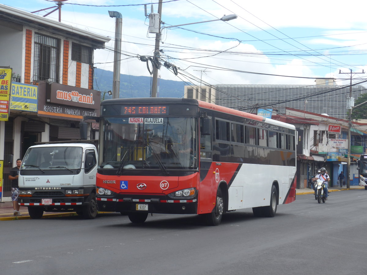 (211'096) - Tuasa, Alajuela - Nr. 7/6337 - Higer am 13. November 2019 in Alajuela