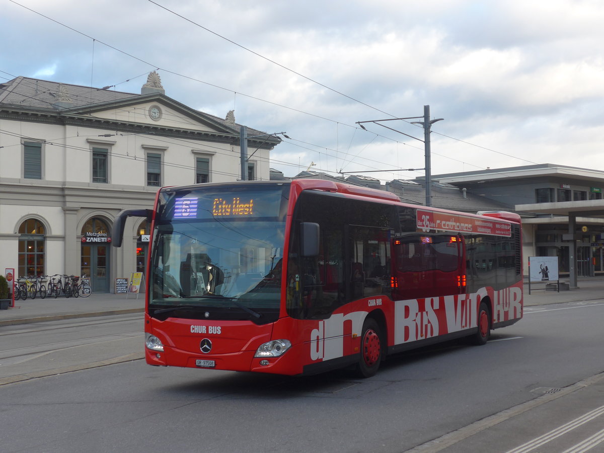 (212'573) - SBC Chur - Nr. 8/GR 97'508 - Mercedes am 7. Dezember 2019 beim Bahnhof Chur