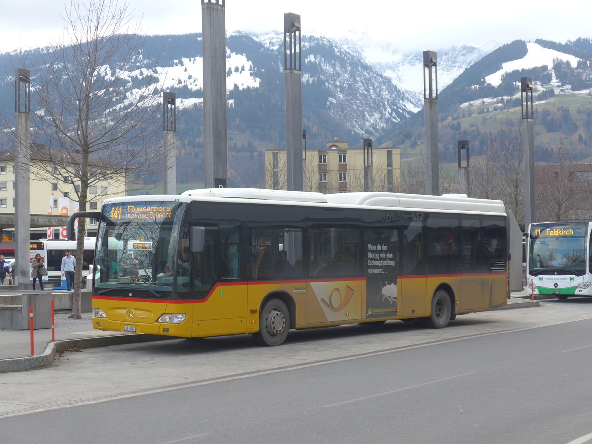 (212'650) - Heim, Flums - SG 9540 - Mercedes am 7. Dezember 2019 beim Bahnhof Sargans