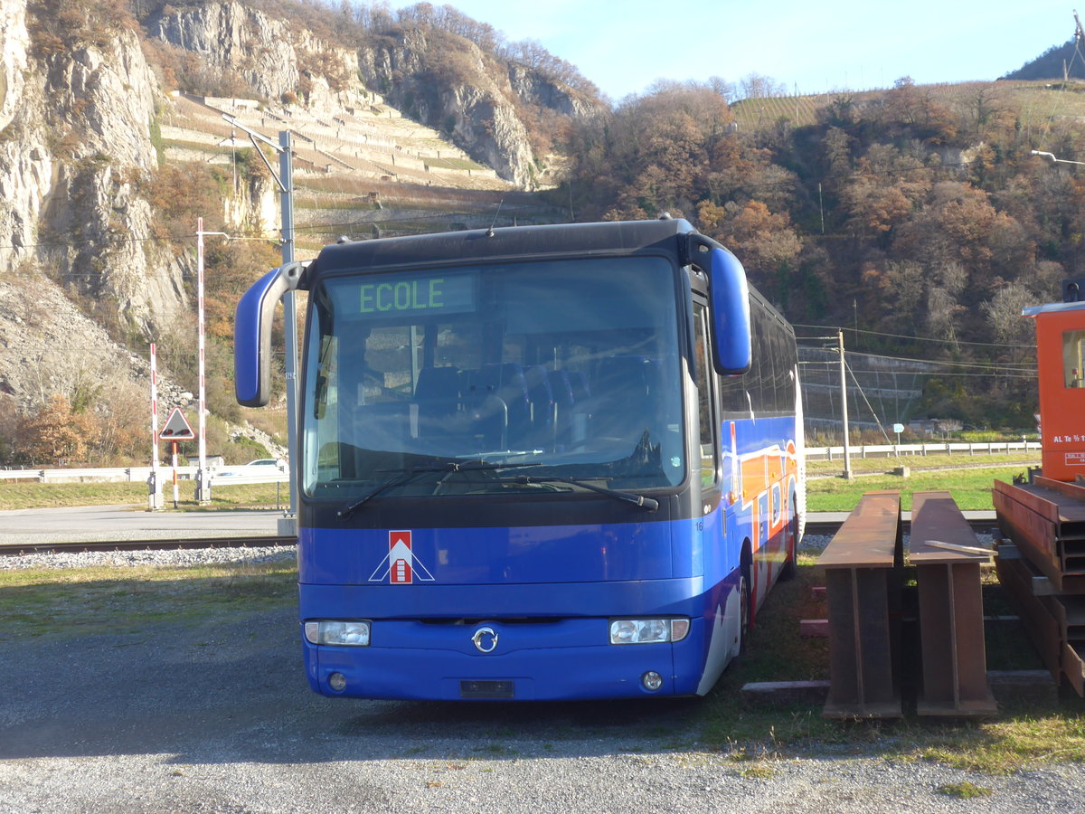 (212'734) - TPC Aigle - Nr. 16 - Irisbus am 8. Dezember 2019 in Aigle, Dpt