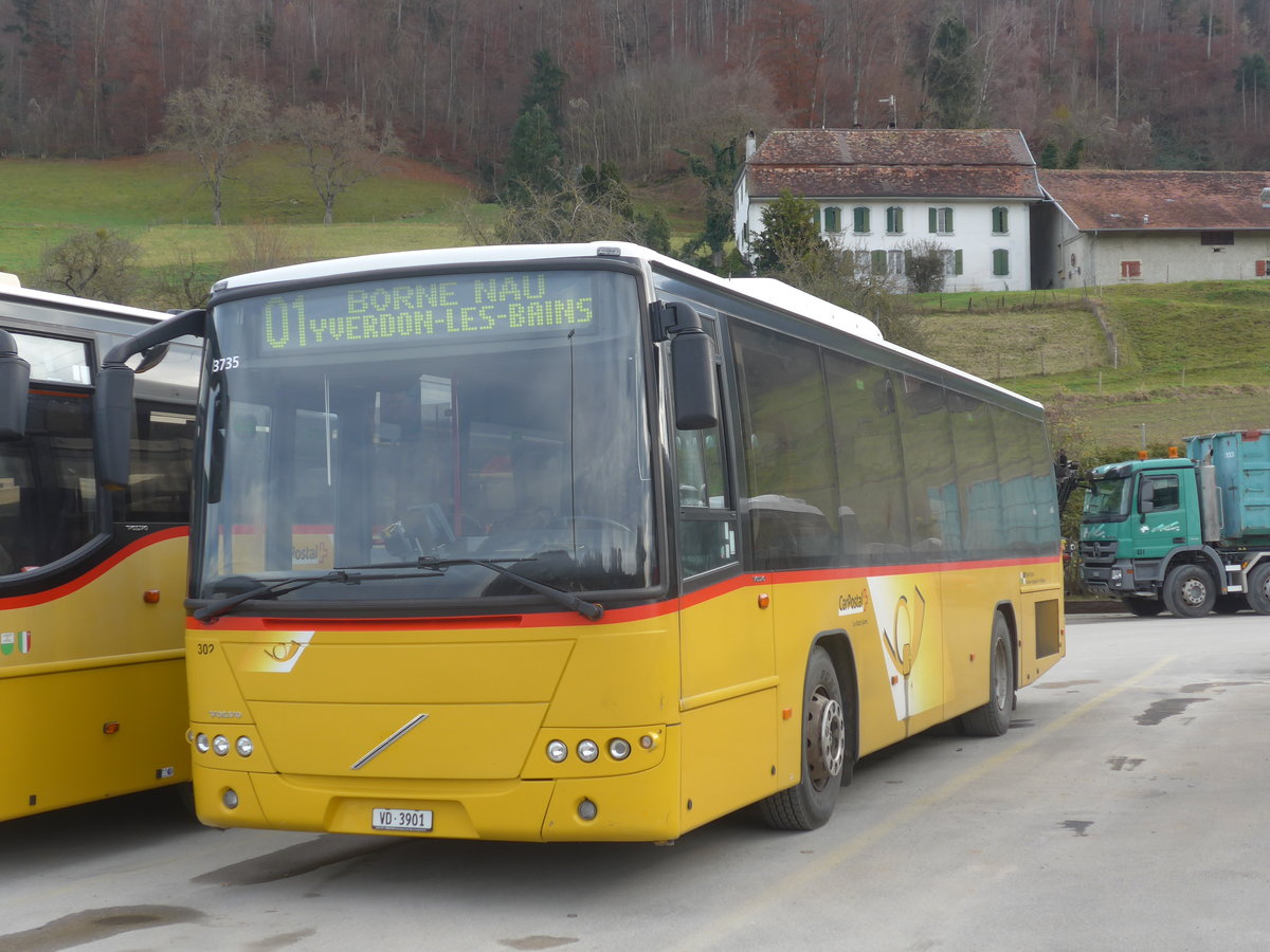 (212'803) - Faucherre, Moudon - Nr. 302/VD 3901 - Volvo (ex Rod, Oron-la-Ville) am 8. Dezember 2019 in Moudon, Garage