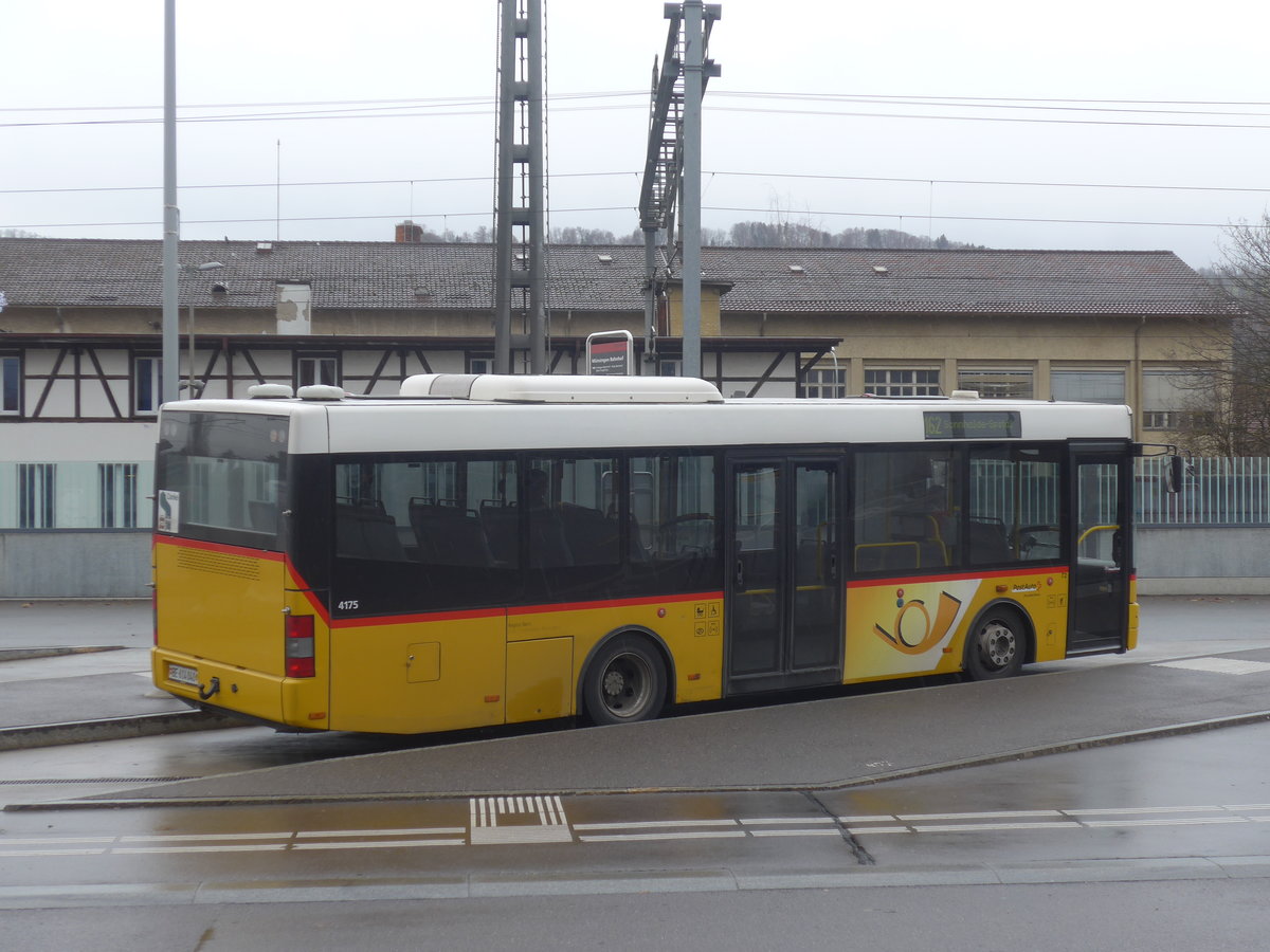 (212'857) - PostAuto Bern - BE 614'040 - MAN/Gppel (ex AVG Meiringen Nr. 72) am 9. Dezember 2019 beim Bahnhof Mnsingen