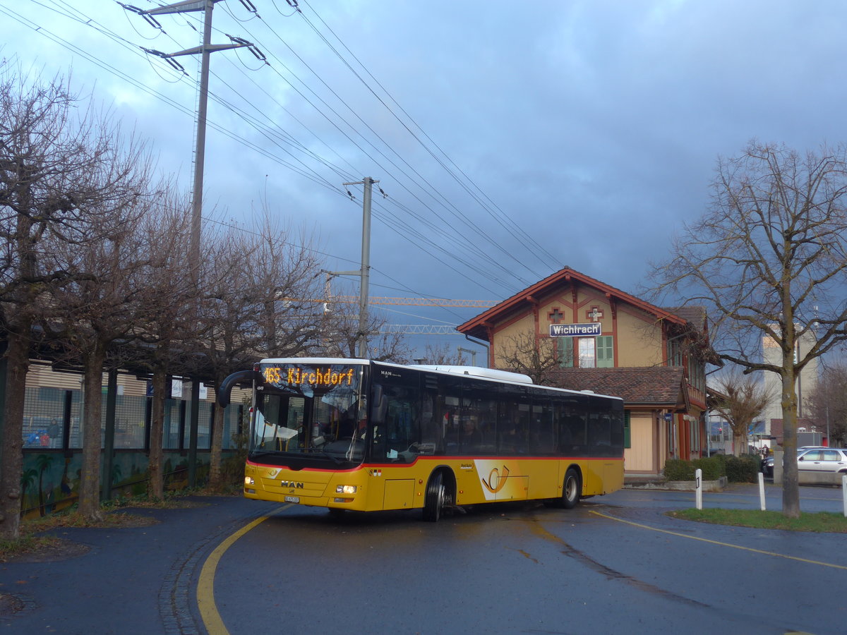 (212'882) - PostAuto Bern - Nr. 541/BE 675'387 - MAN am 14. Dezember 2019 beim Bahnhof Wichtrach