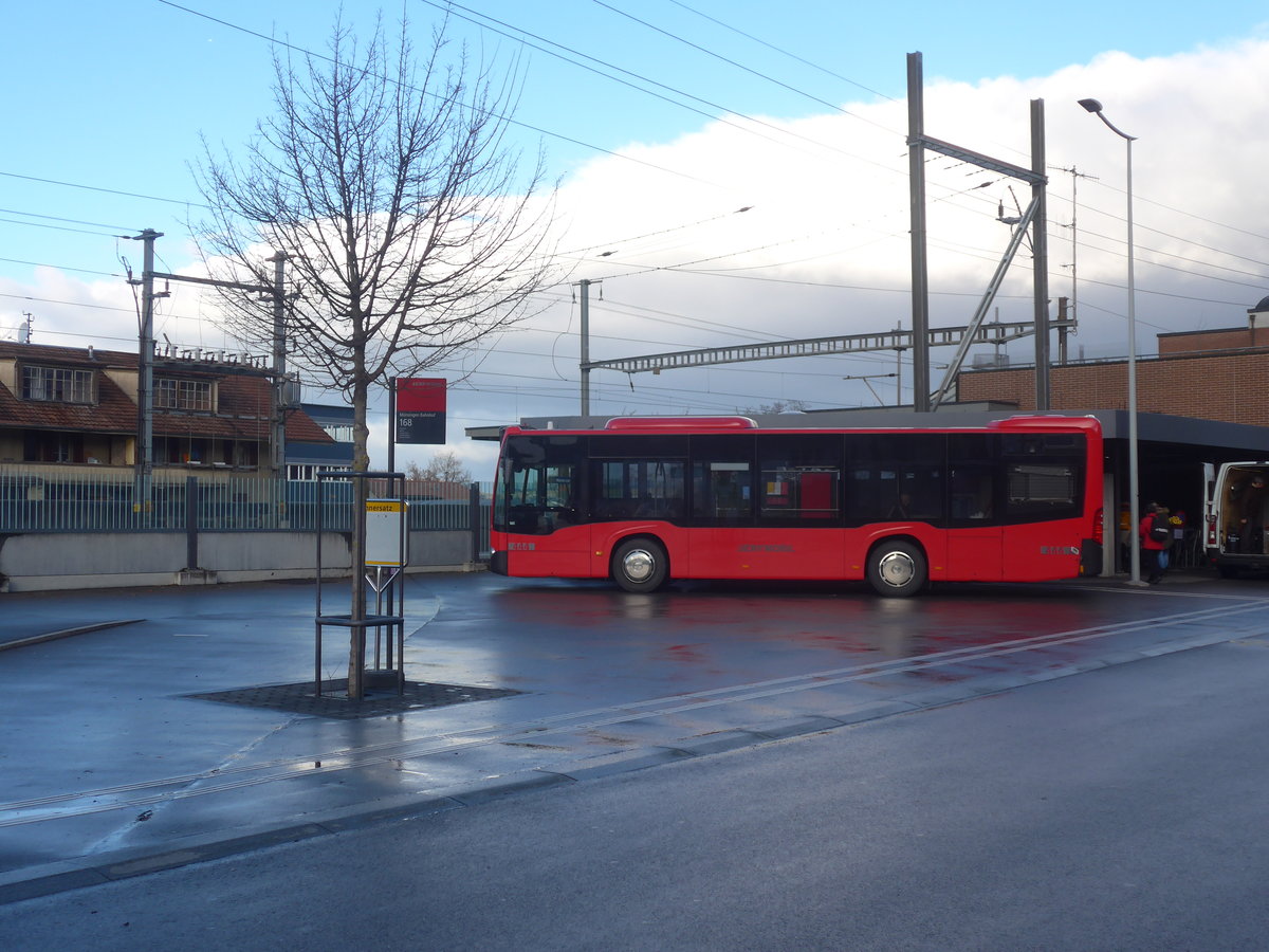 (212'907) - Bernmobil, Bern - Nr. 444/BE 855'444 - Mercedes am 14. Dezember 2019 beim Bahnhof Mnsingen